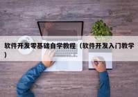 软件开发零基础自学教程（软件开发入门教学）