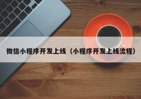 微信小程序开发上线（小程序开发上线流程）